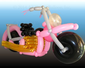 balloon decorator - balloon full-sized motor cycle