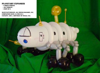 balloon artist - balloon multi-wheeled space vehicle