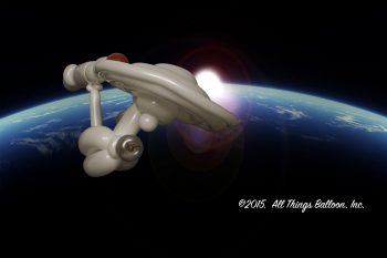 balloon artist - balloon version of USS Enterprise space ship